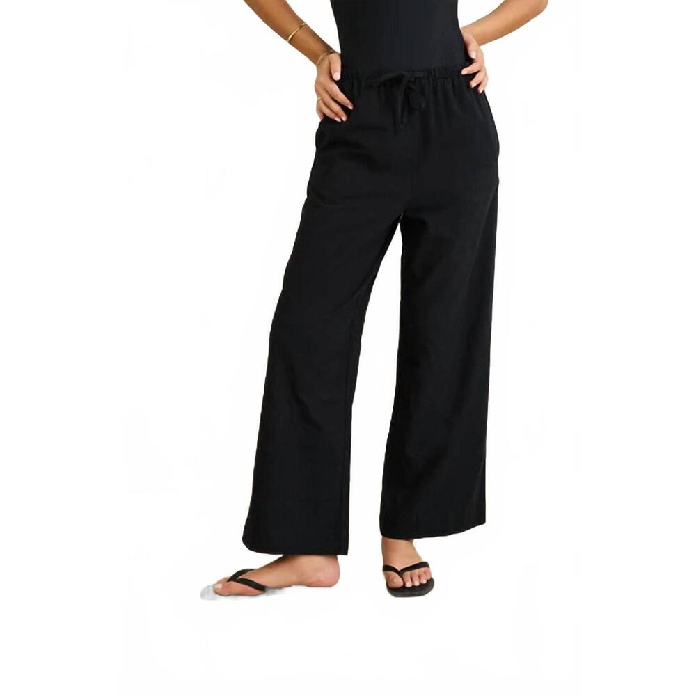 NEW RHYTHM. classic drawstring pant in black